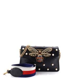 Gucci Broadway Pearly Bee Shoulder Bag #233266G13B
